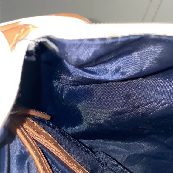 Tommy Hilfiger white tan  leather tote-bag - Picture 5 of 14